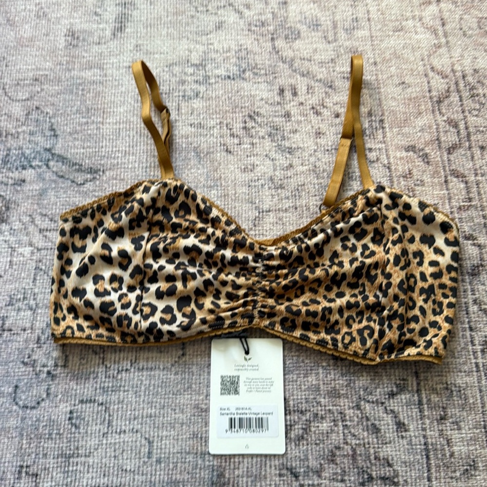Spell Samantha Bralette Vintage Leopard. Xl